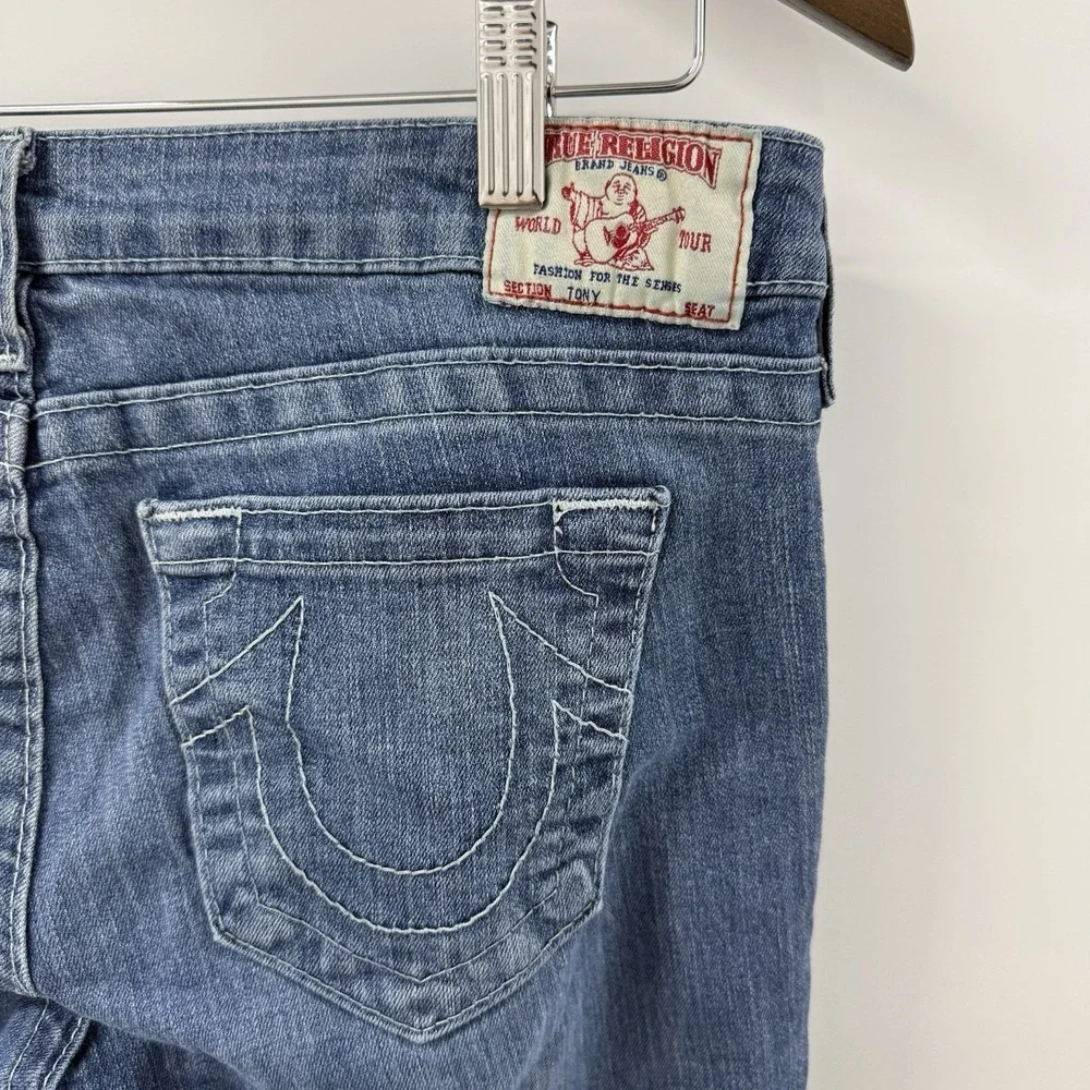 True‎ Religion Jeans 31x32 Blue Straight Bootcut USA Made Y2K Denim